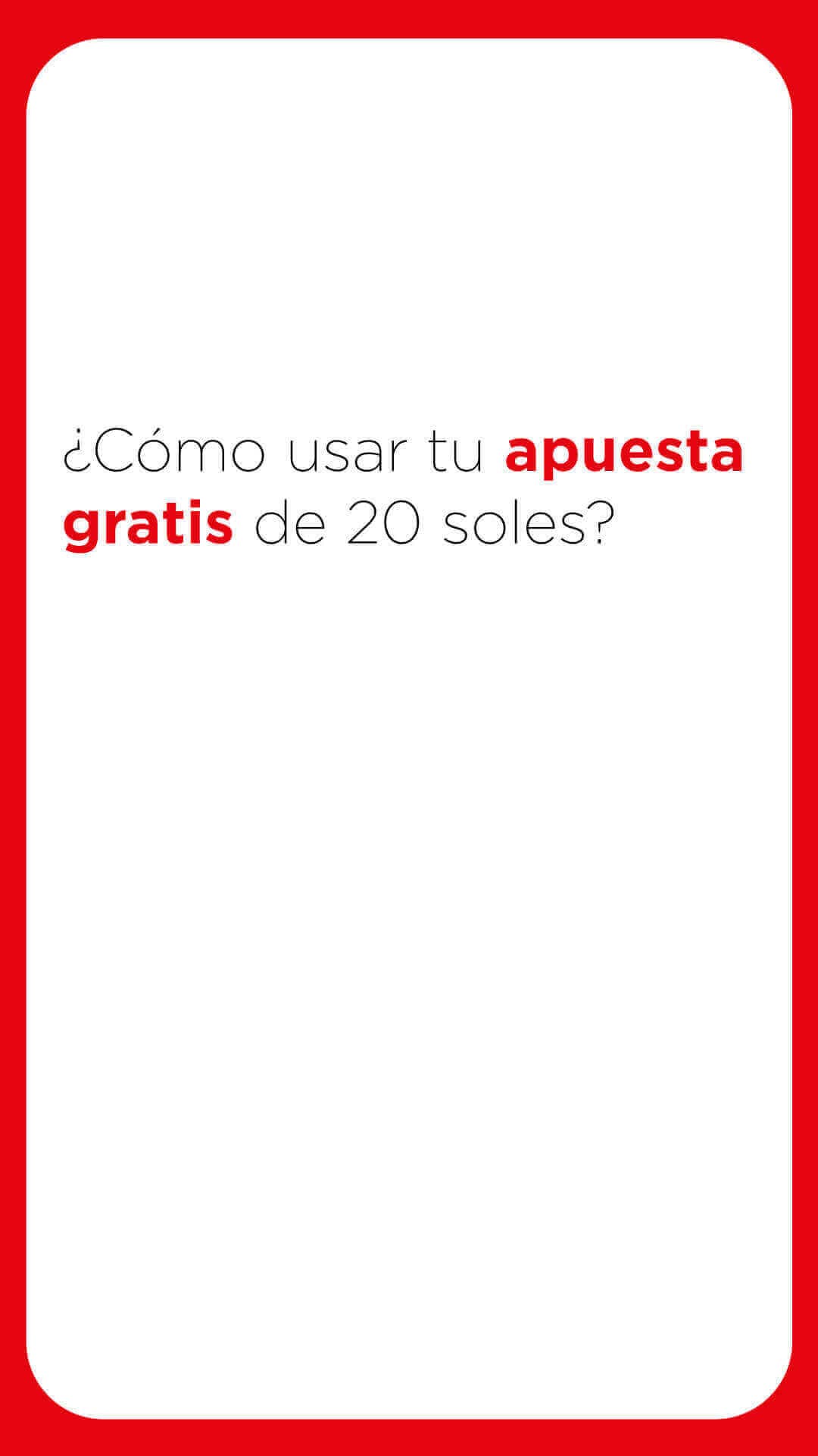 Imagen de ¿Cómo usar tu apuesta gratis de 20 soles?